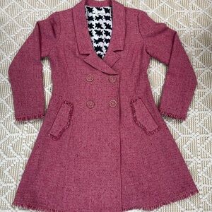 CAbi Pink Double-Breasted Blazer Coat